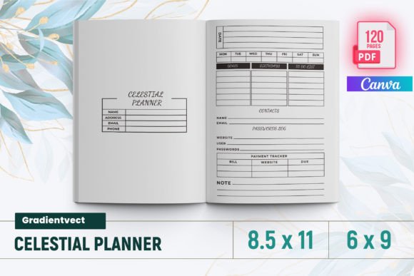 Download (KDP) Celestial Planner Canva - Premium Resources