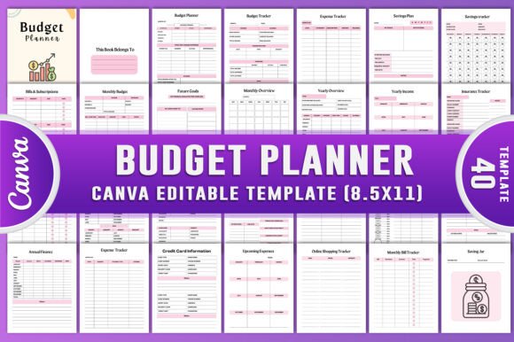 Download Budget Planner Canva Kdp Interiors - Premium Bundle