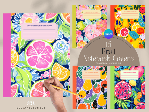 Download 16 Fruit KDP Composition Journal Covers - Cover Collection